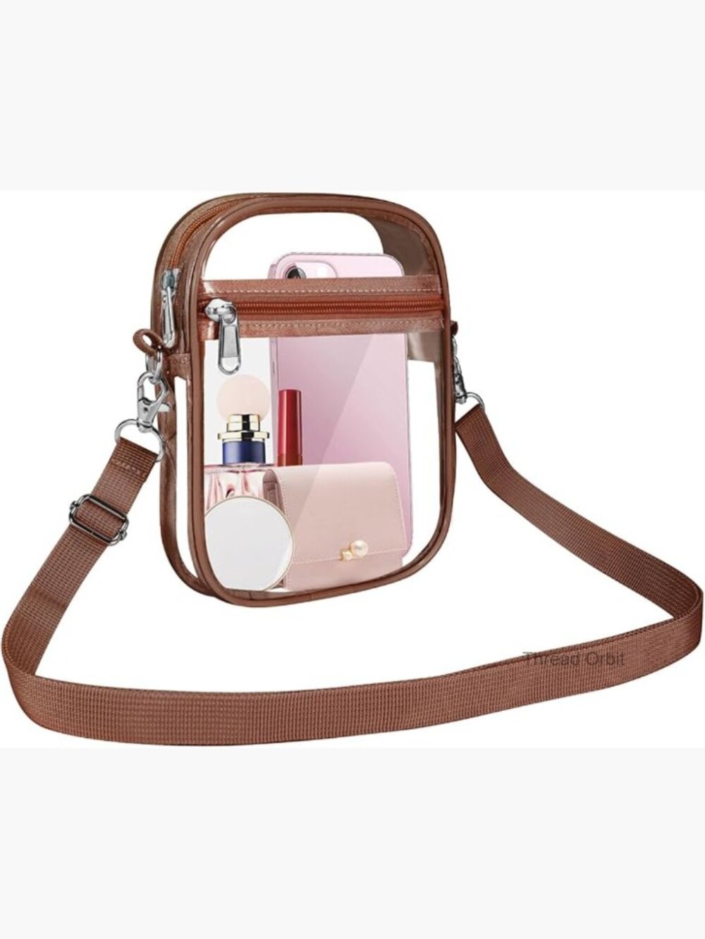 Clear Crossbody Bag Stadium Approved with Front Pocket